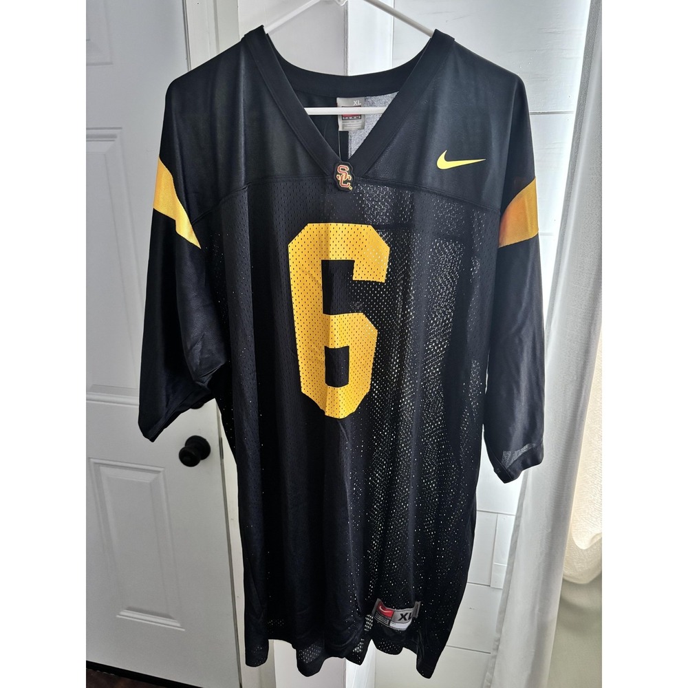 USC Trojans Jersey‎ Mens XL Black NCAA Football Nike Team Mark Sanchez 6 2008